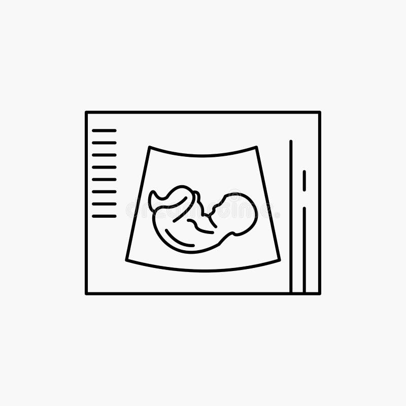 Download Maternity, Pregnancy, Sonogram, Baby, Ultrasound Line Icon. Vector Isolated Illustration Stock ...