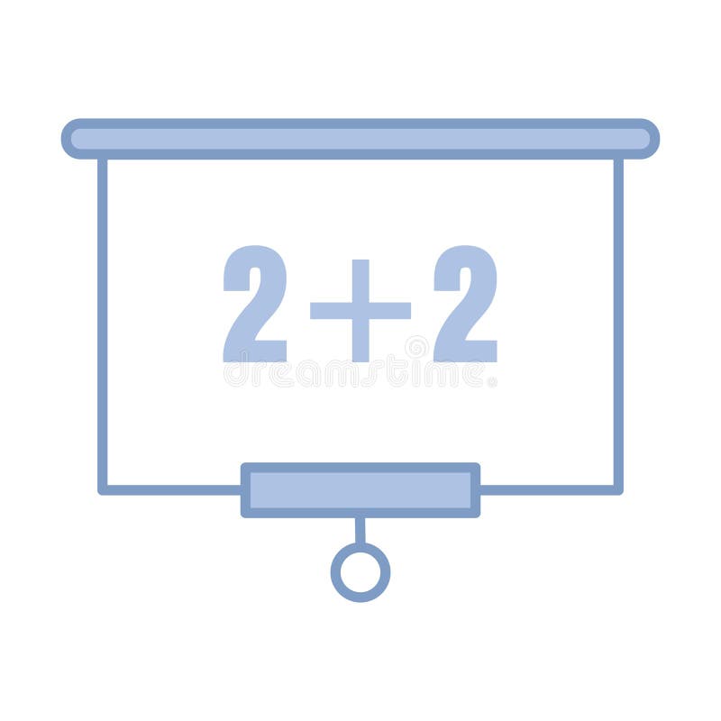 Math board with equation. Vector royalty free illustration