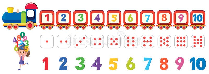Math dice number element vector illustration