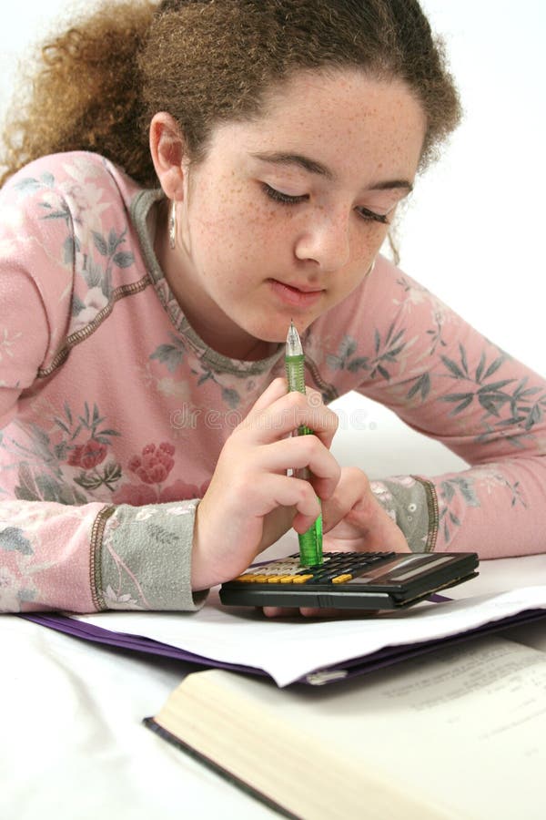 Math Homework Closeup stock photos