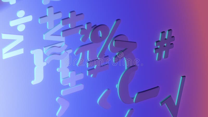 STEM, Math Symbols in Subtle Motion Background Animation. Stock Footage