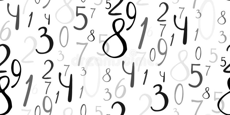 Mathematical Background Of Different Numbers Stock Vector