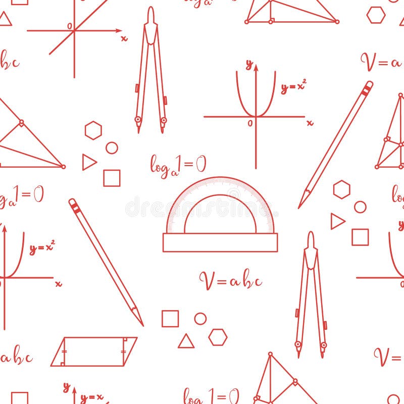 Mathematical Scientific Vector Seamless Pattern Stock Vector