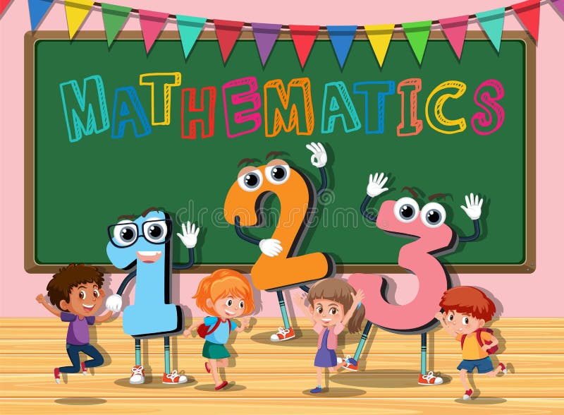 Mathematics on Chalkboard Banner Stock Vector Illustration of clipart, activities 245332849