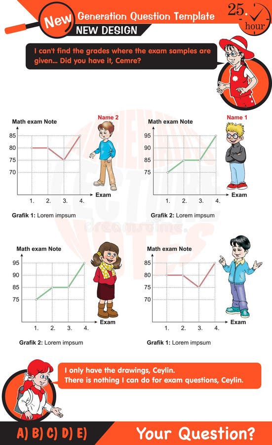 Mathematics, Graph Questions, Column, Circle, Line, Pie Chart, Next