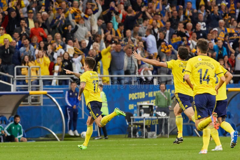 Mathias Normann Vom Fc Rostov Feiert Sein Ziel Redaktionelles Foto Bild Von Sport Team 159103606