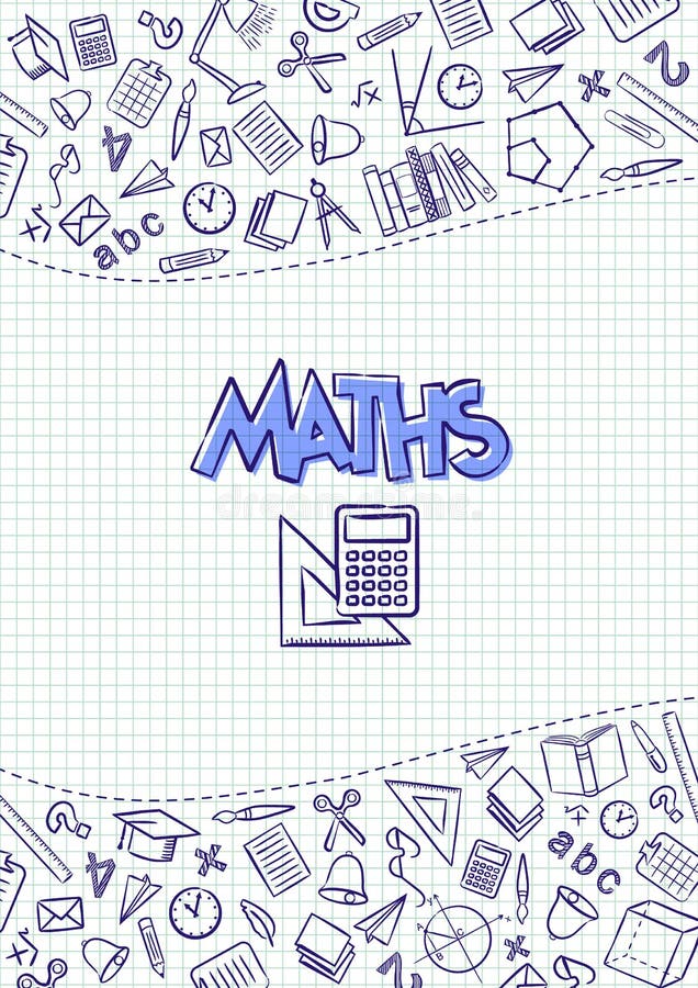 Maths. Cover For A School Notebook Or Math Textbook Stock Vector -  Illustration Of Icon, Mathematics: 210629209