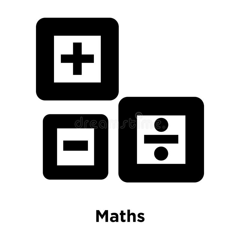 Maths icon vector isolated on white background, logo concept of