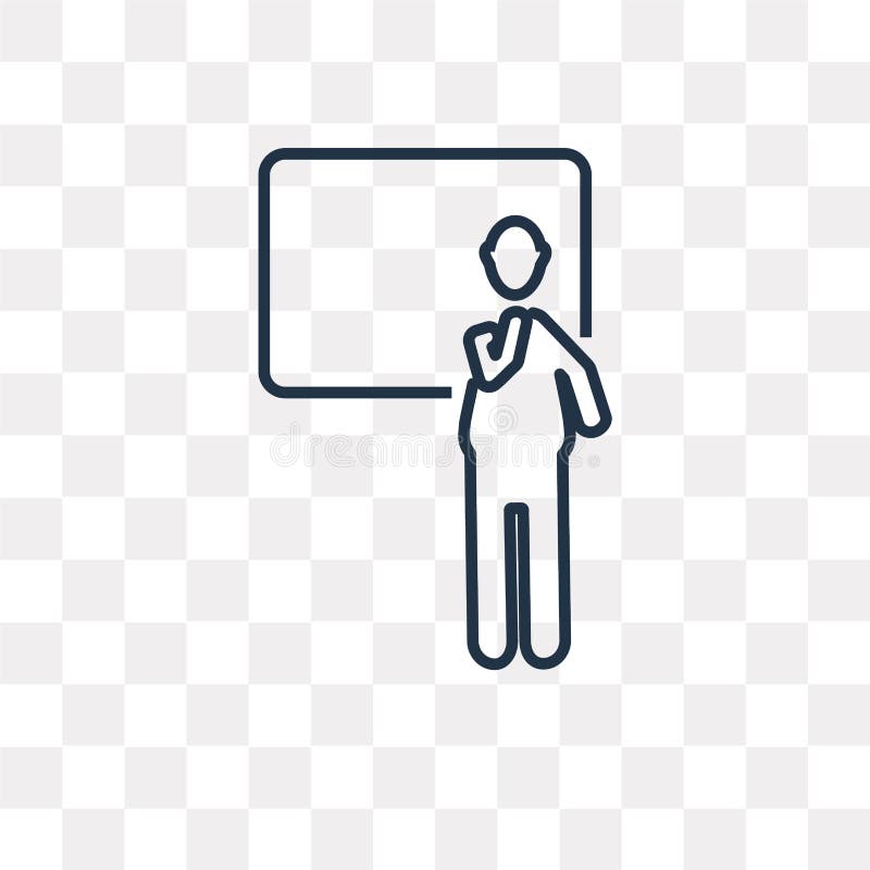 Maths vector icon isolated on transparent background, linear Mat stock illustration