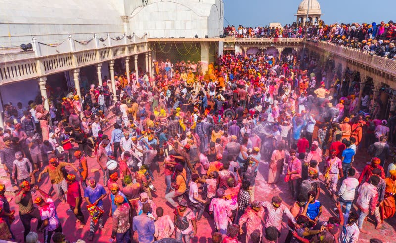 Mathura holi festival editorial stock photo. Image of asia - 175009843