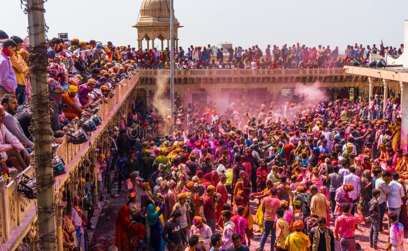 Mathura holi festival editorial photography. Image of bhavan - 175008907