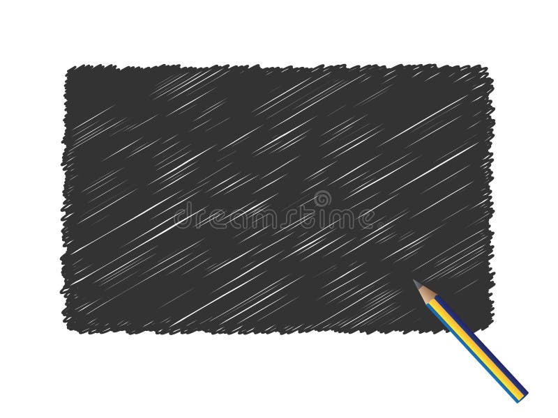 Matita v del nero dello scarabocchio di Grunge illustrazione vettoriale