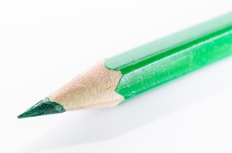 Matita verde del pastello di coloritura fotografie stock Matita verde del pastello di coloritura fotografie stock