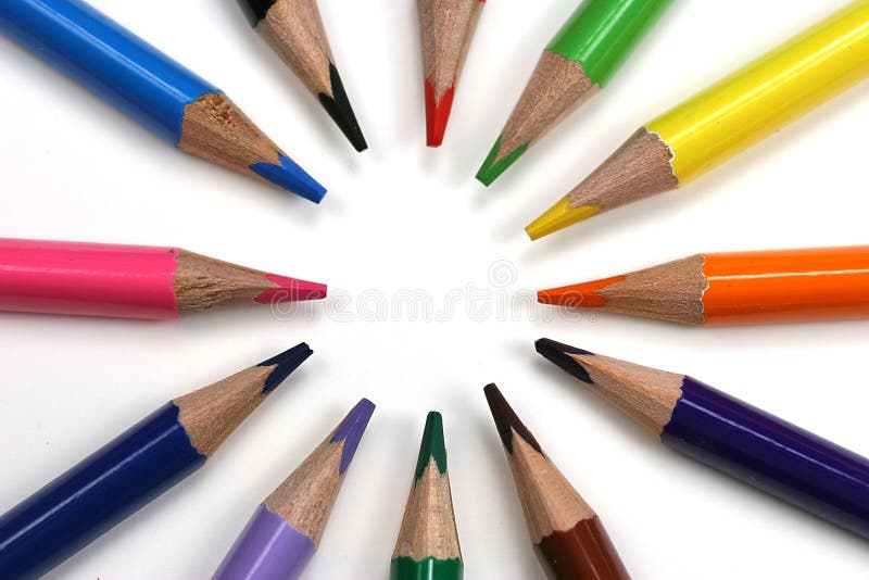 Matite colorate fotografia stock