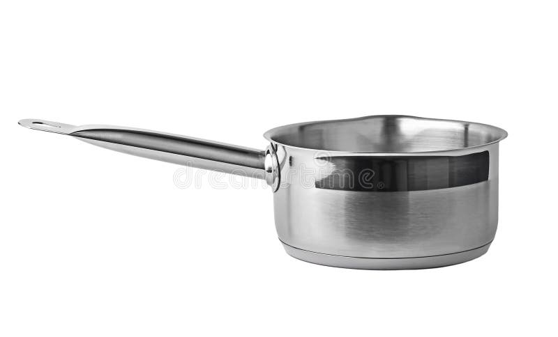 Stainless steel cooking pot, isolated on white background. Stainless steel cooking pot, isolated on white background