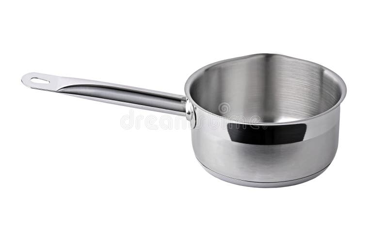Stainless steel cooking pot, isolated on white background. Stainless steel cooking pot, isolated on white background