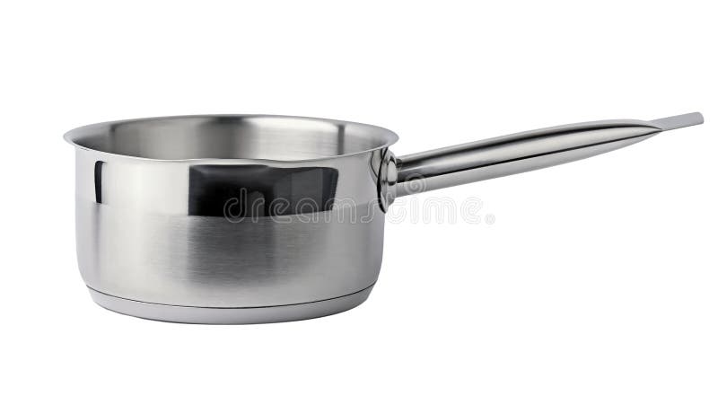 Stainless steel cooking pot, isolated on white background. Stainless steel cooking pot, isolated on white background