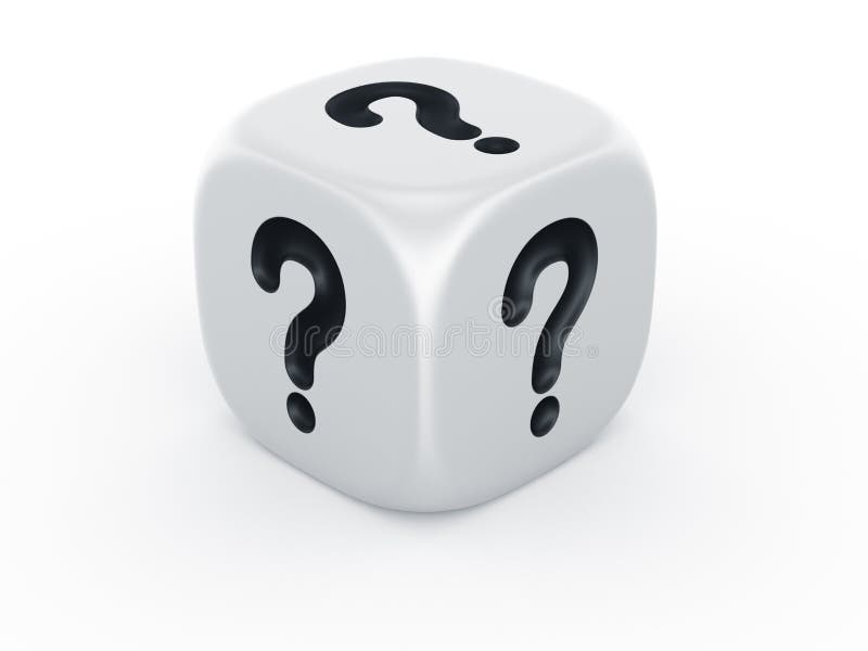 Dés à point d'interrogation illustration de vecteur