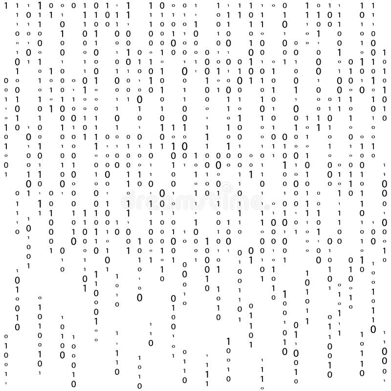 Matrix Background Vector Binary Code Matrix Black And White Digital