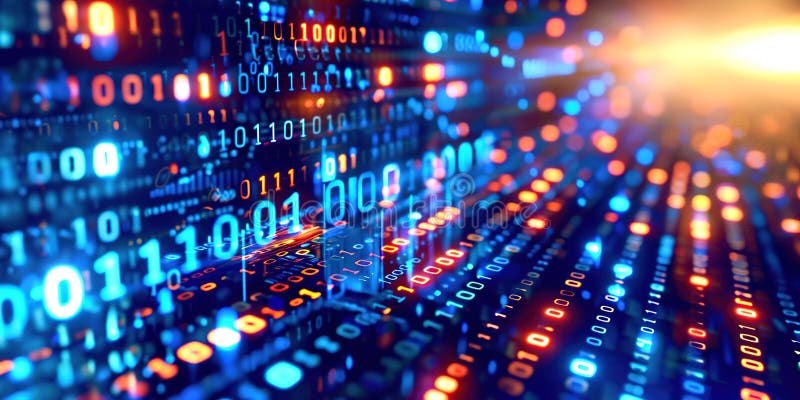 Matrix computer abstract background stock illustration