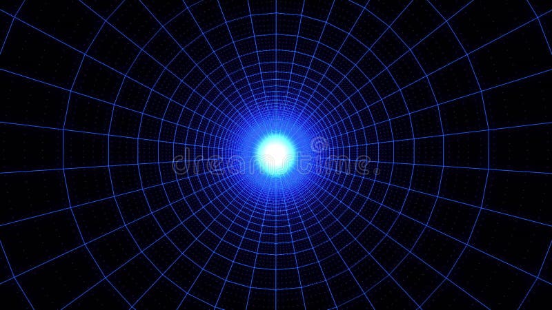 Matrix in Form eines Tunnels. abstrakter dynamischer Hintergrund. Gestaltungselement für Titel. vektor abbildung