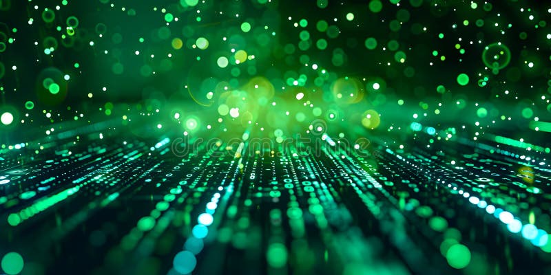 Matrix green abstract background stock illustration