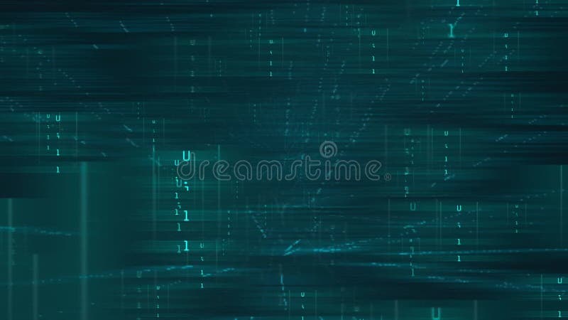 Matrix hexadecimal data flowing in cyberspace animation royalty free illustration