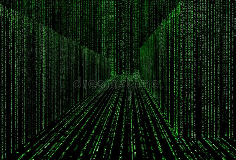Matrix style cyber corridor as big data storage