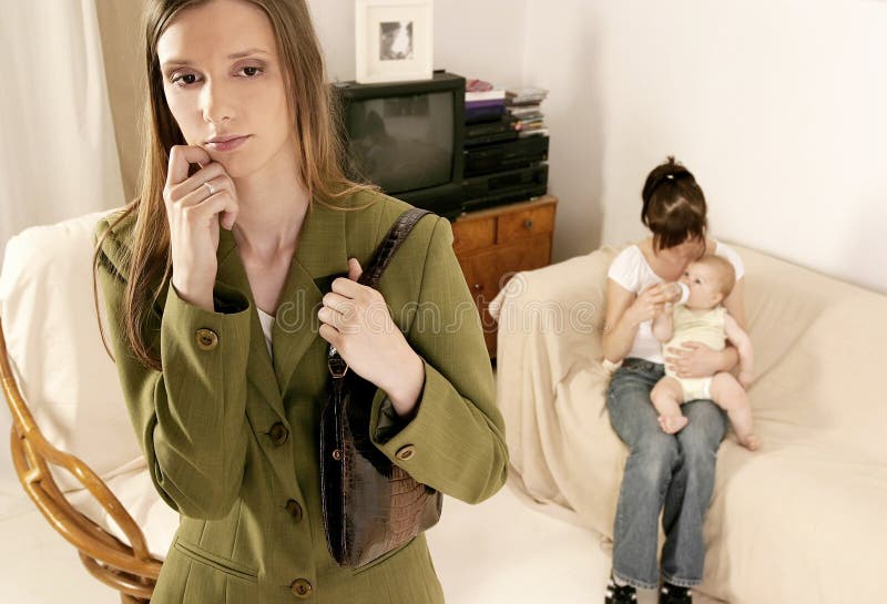 Mãe trabalhadora fotografia de stock royalty free