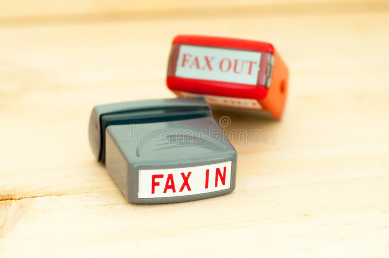 Fax in Fax out rubber stamper. Fax in Fax out rubber stamper