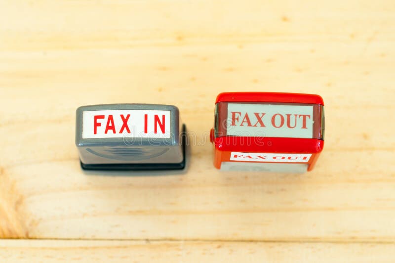 Fax in Fax out rubber stamper. Fax in Fax out rubber stamper