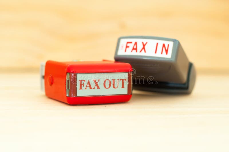 Fax in Fax out rubber stamper. Fax in Fax out rubber stamper