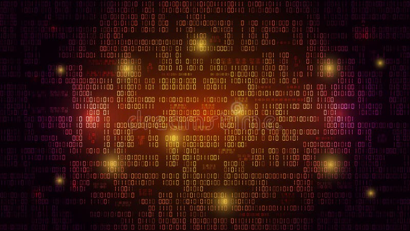 Matriz de hackers. código binario de espías. ciberdelincuencia en el ciberespacio. datos de equipo. robot futurista ai. fondo de c ilustración del vector