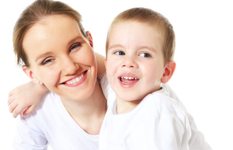 Mãe e filho fotografia de stock