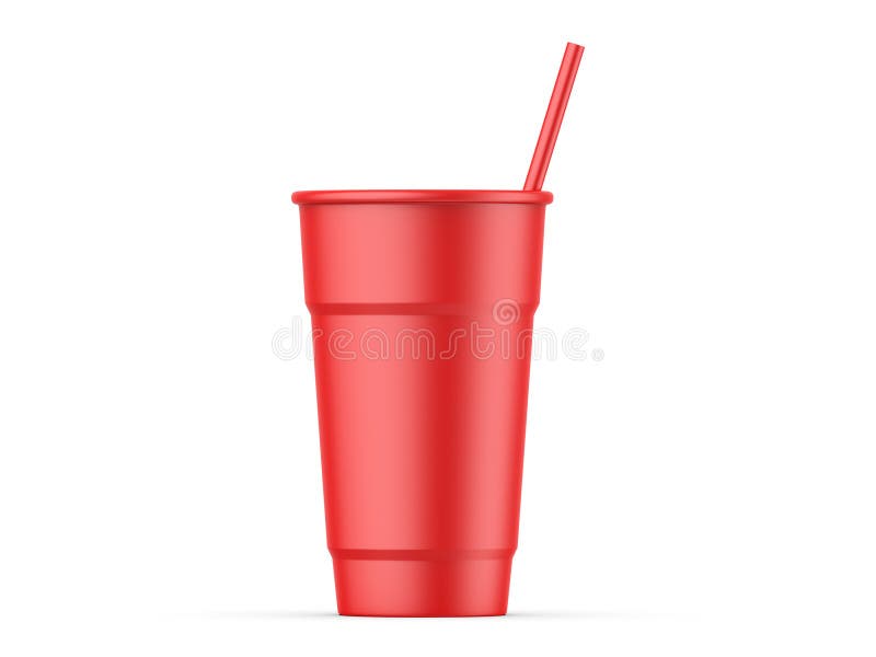 Paper Disposable Cup Lid Drinking Straw Cold Beverage Soda Ice