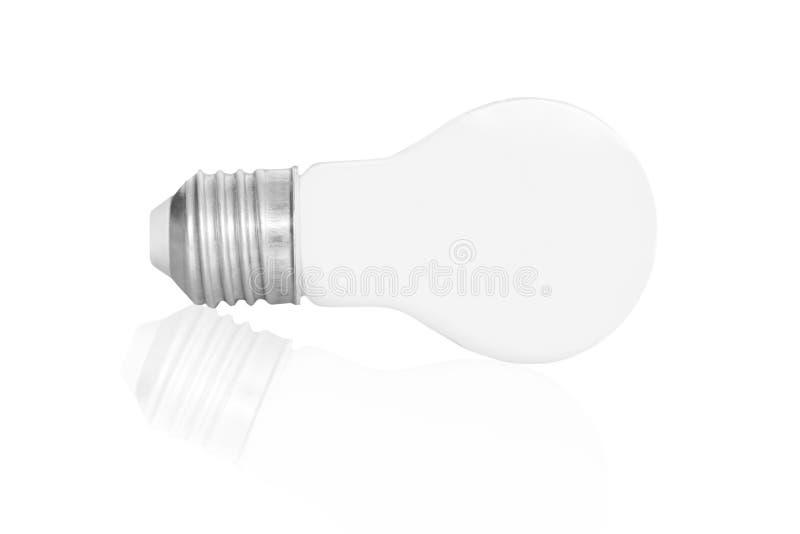 Matte White Incandescent Light Bulb Isolated Stock Image Image of