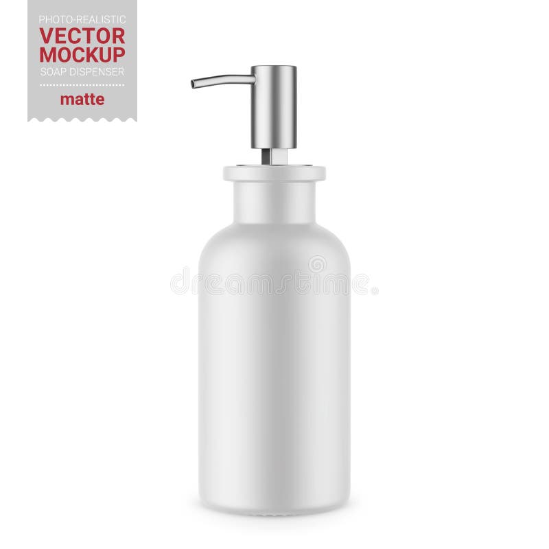 Download Matte White Soap Dispenser Bottle Mockup Template Stock Illustration Illustration Of Apothecary Sample 175673768