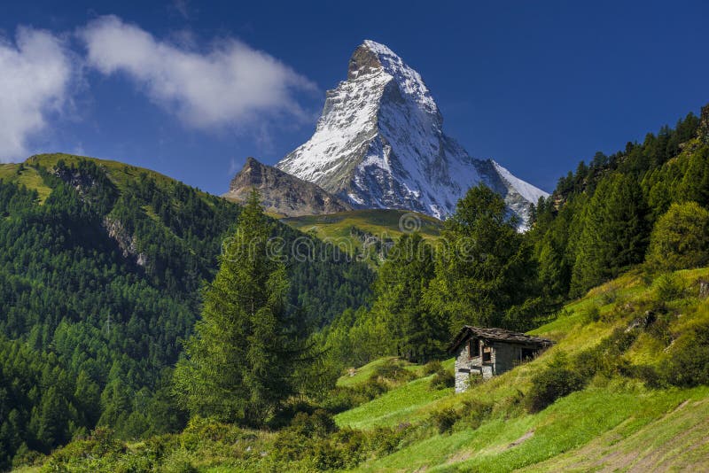 Matterhorn, die Schweiz stockbild Matterhorn, die Schweiz stockbild