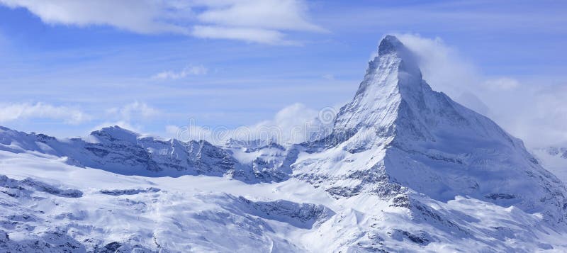 Matterhorn landscape in winter