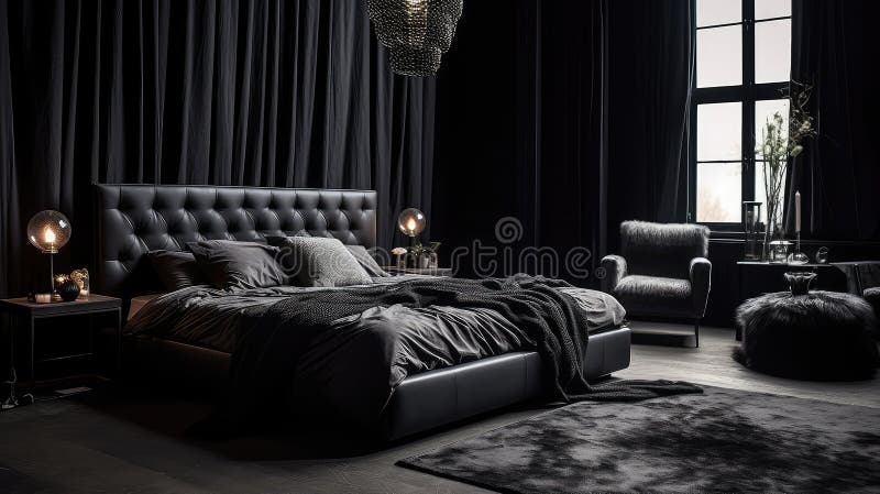 Mattes schwarzes Interieur vektor abbildung