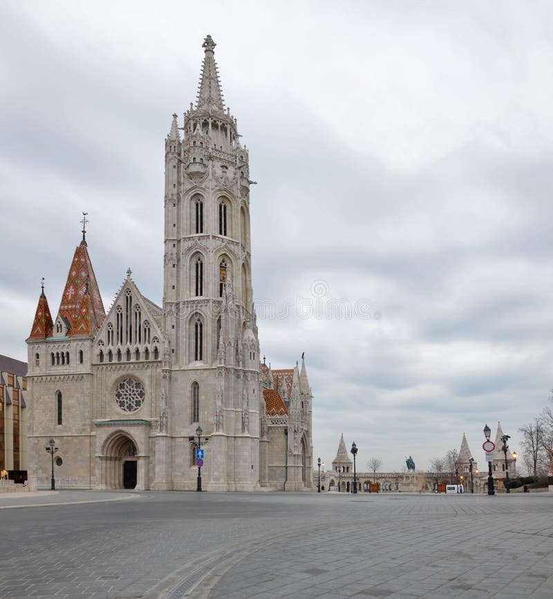 Matthias Church and Fisherman s Bastion in castle hill of Budape