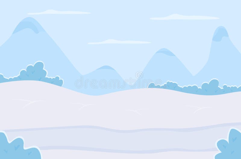 Mattinata nelle montagne invernali illustrazione vettoriale a colori piatta royalty illustrazione gratis