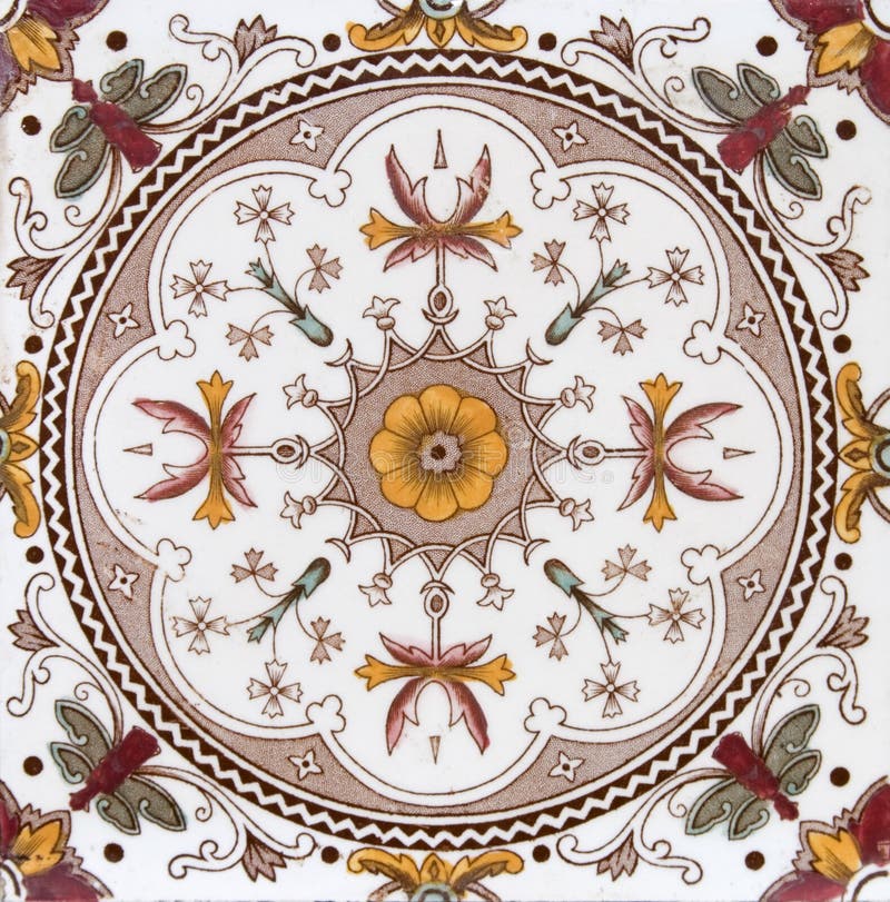 Mattonelle decorative antiche del Victorian immagini stock Mattonelle decorative antiche del Victorian immagini stock