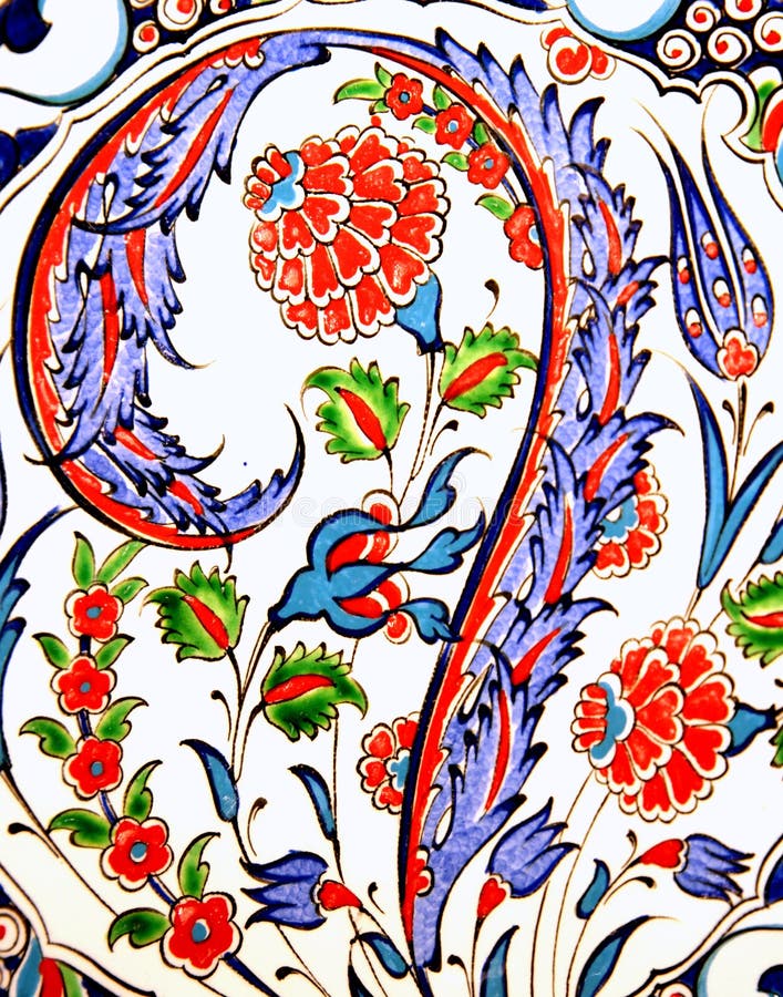 Mattonelle fiore-modellate turco immagine stock libera da diritti Mattonelle fiore-modellate turco immagine stock libera da diritti