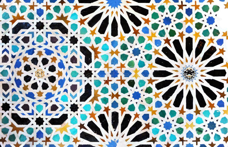Mattonelle lustrate, azulejos, palazzo di Alhambra a Granada, Spagna immagine stock Mattonelle lustrate, azulejos, palazzo di Alhambra a Granada, Spagna immagine stock