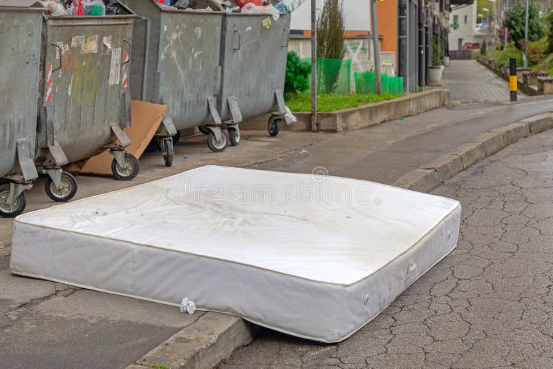 Mattress Dump Problem stock image. Image of waste, street 220918677