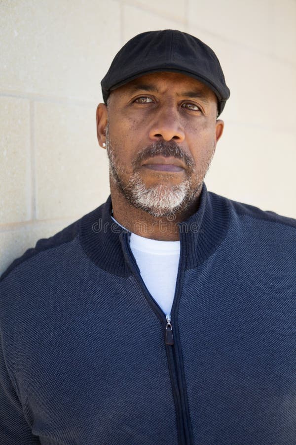 Mature African American Man In Deep Thought Stock Photo Image Of