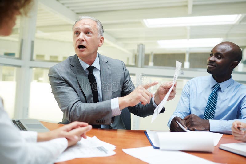 Explaining financial data royalty free stock photos