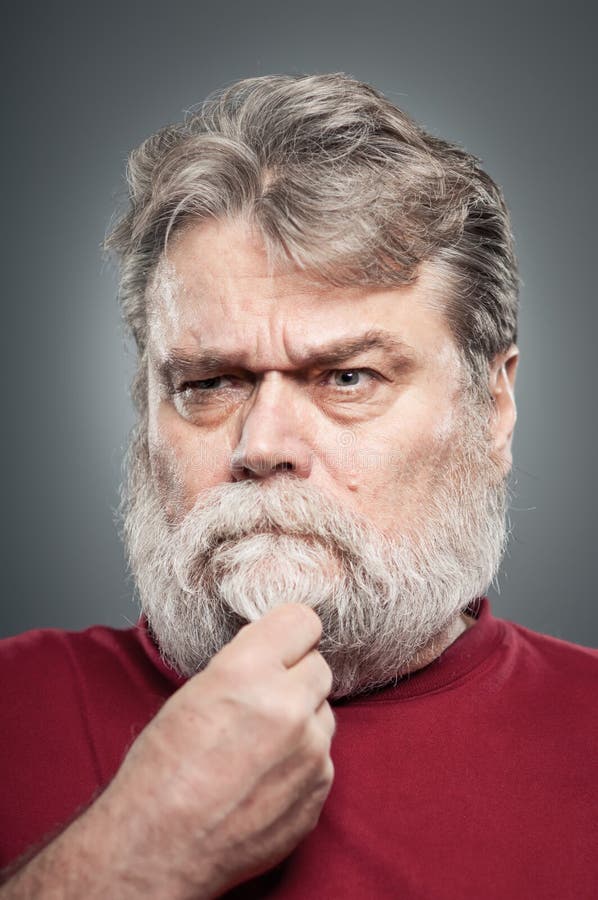 Mature Caucasian Man Making A Decision stock image
