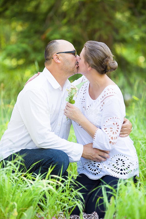 Mature Couple Kissing Stock Image Image Of Adult Affection 52172781